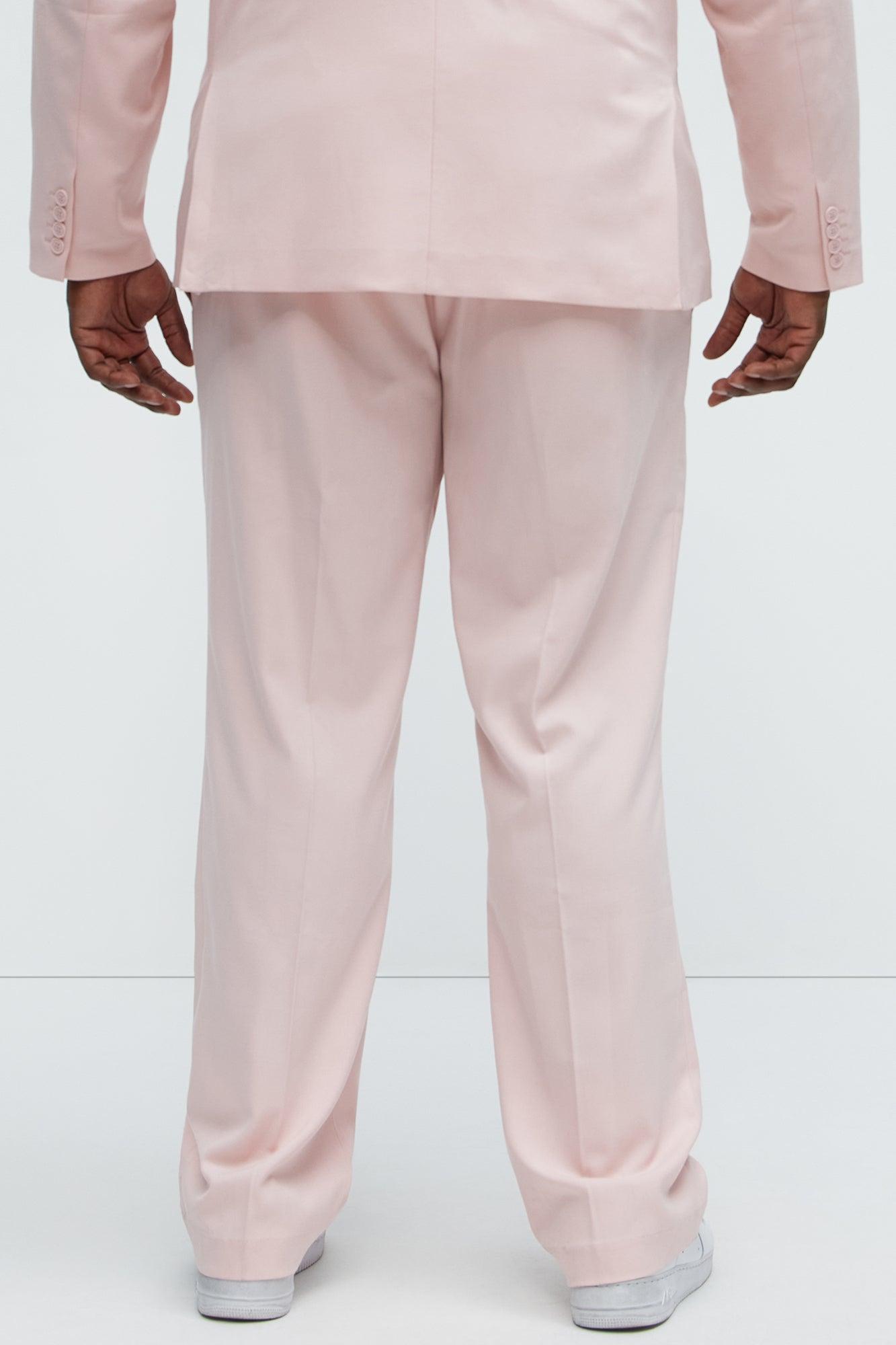 High Peak Straight Suit Trouser - Pink Product Image