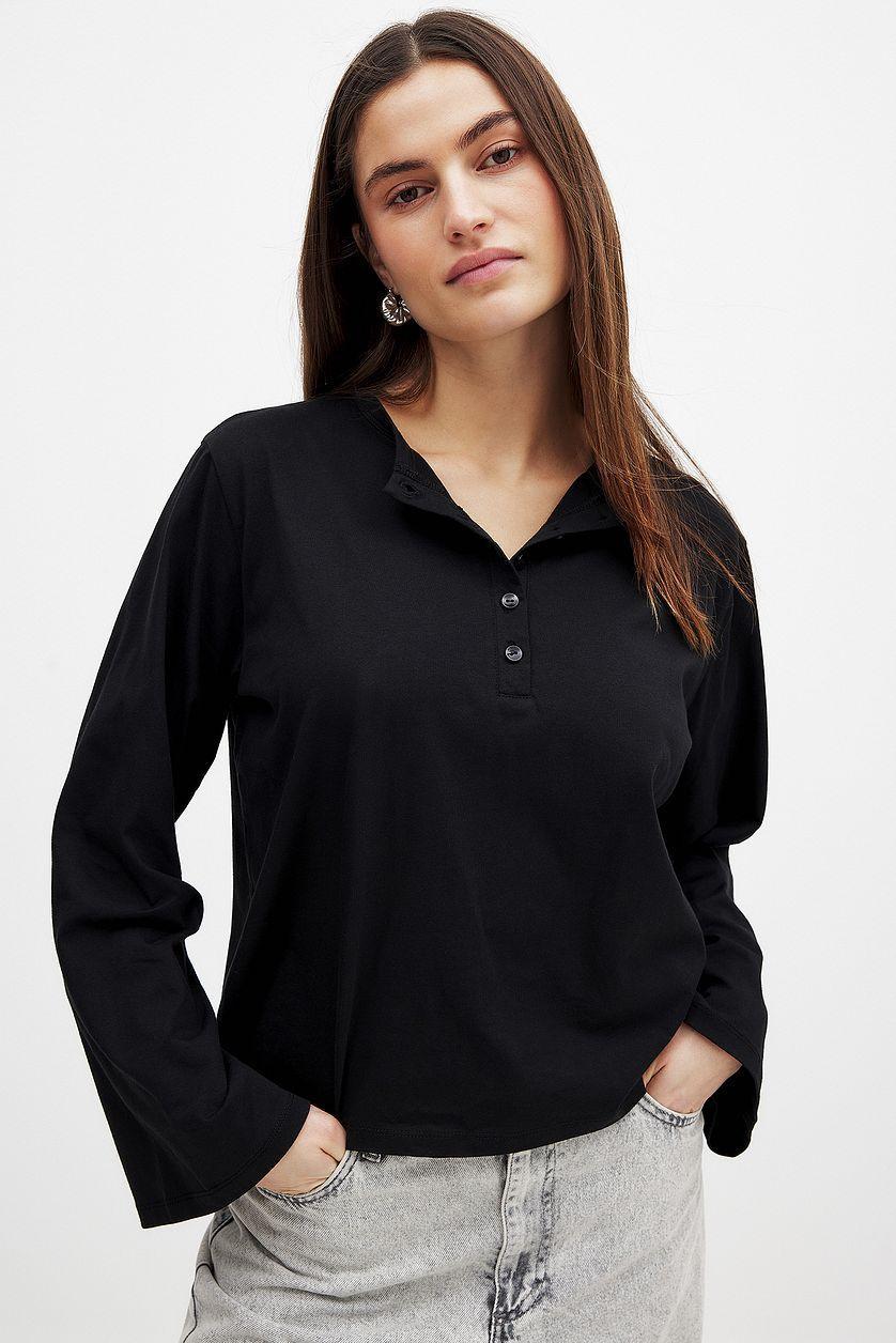 Button Long Sleeve Top Product Image