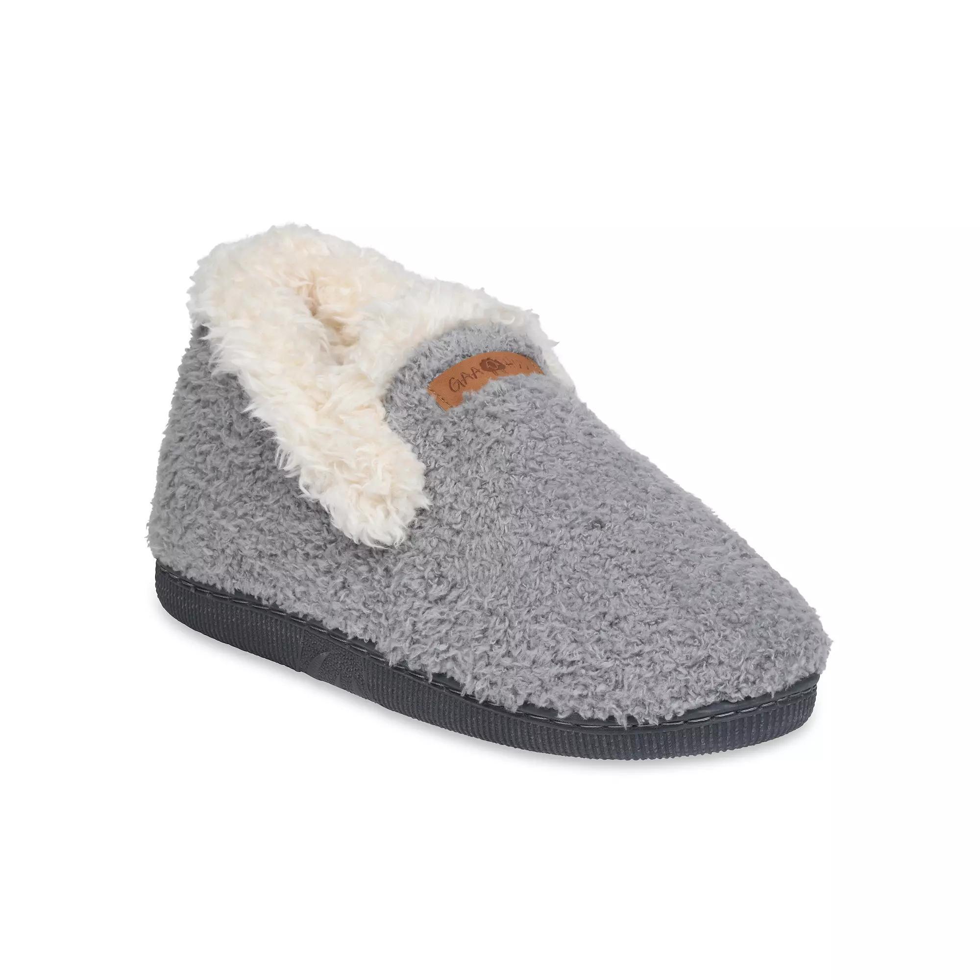 GaaHuu® Women's Cooze Fleece Cuffed Ankle Slippers, Size: Medium, Gray Product Image