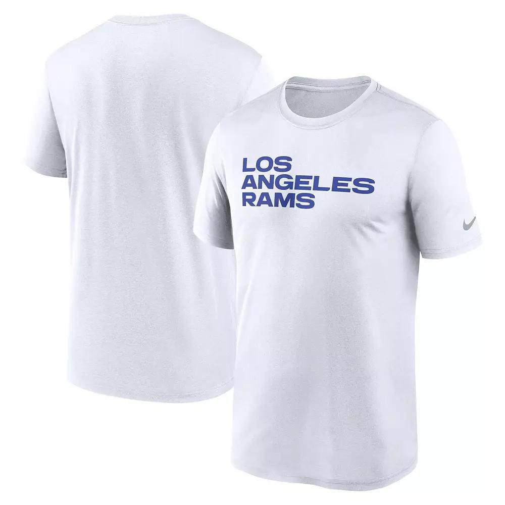 Men's Nike White Los Angeles Rams Primetime Legend Wordmark Performance T-Shirt, Size: 3XL Product Image