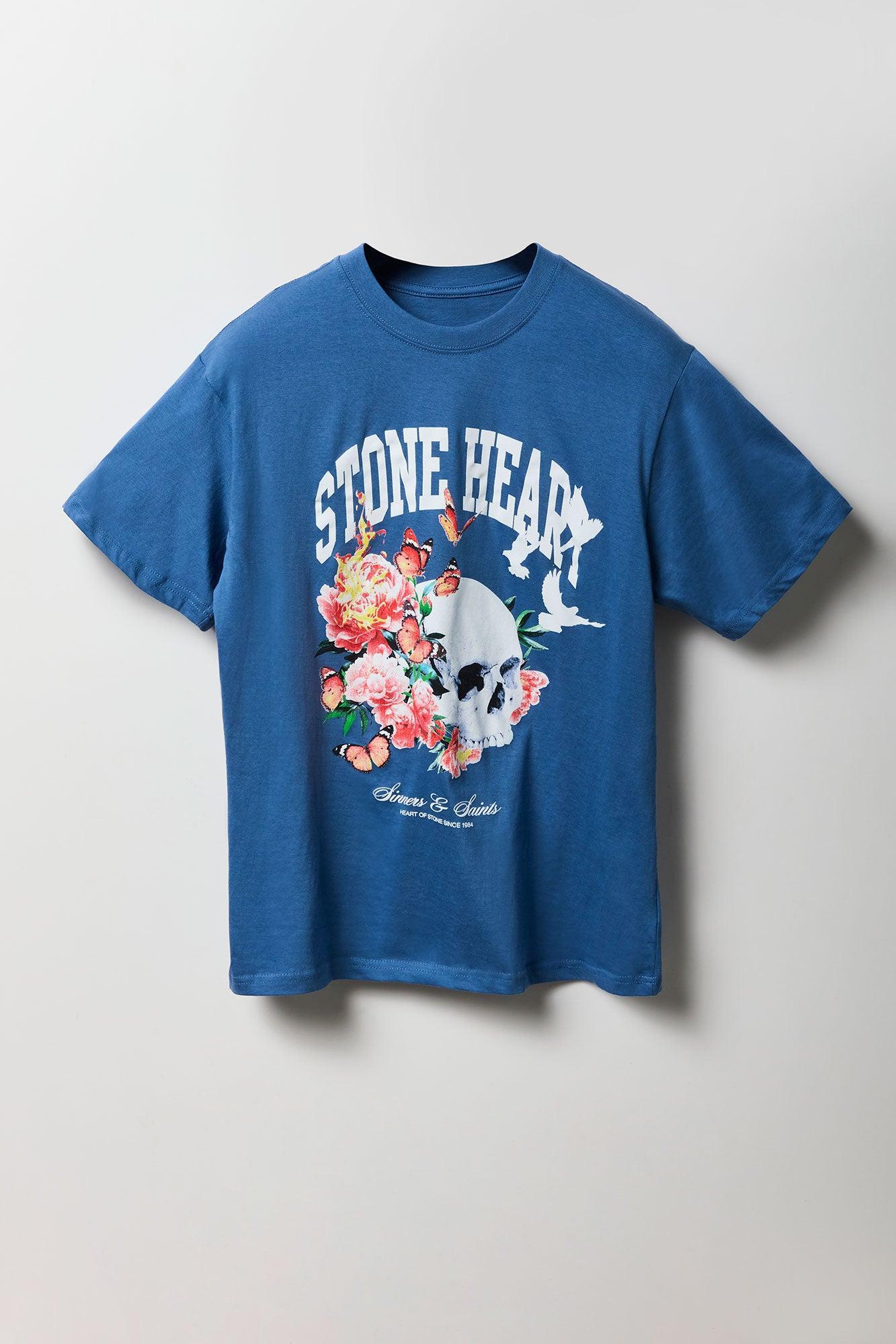 Stone Heart Graphic T-Shirt Male Product Image