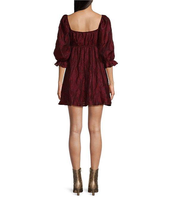 Allison & Kelly 3/4 Sleeve Square Neck Babydoll Dress Product Image