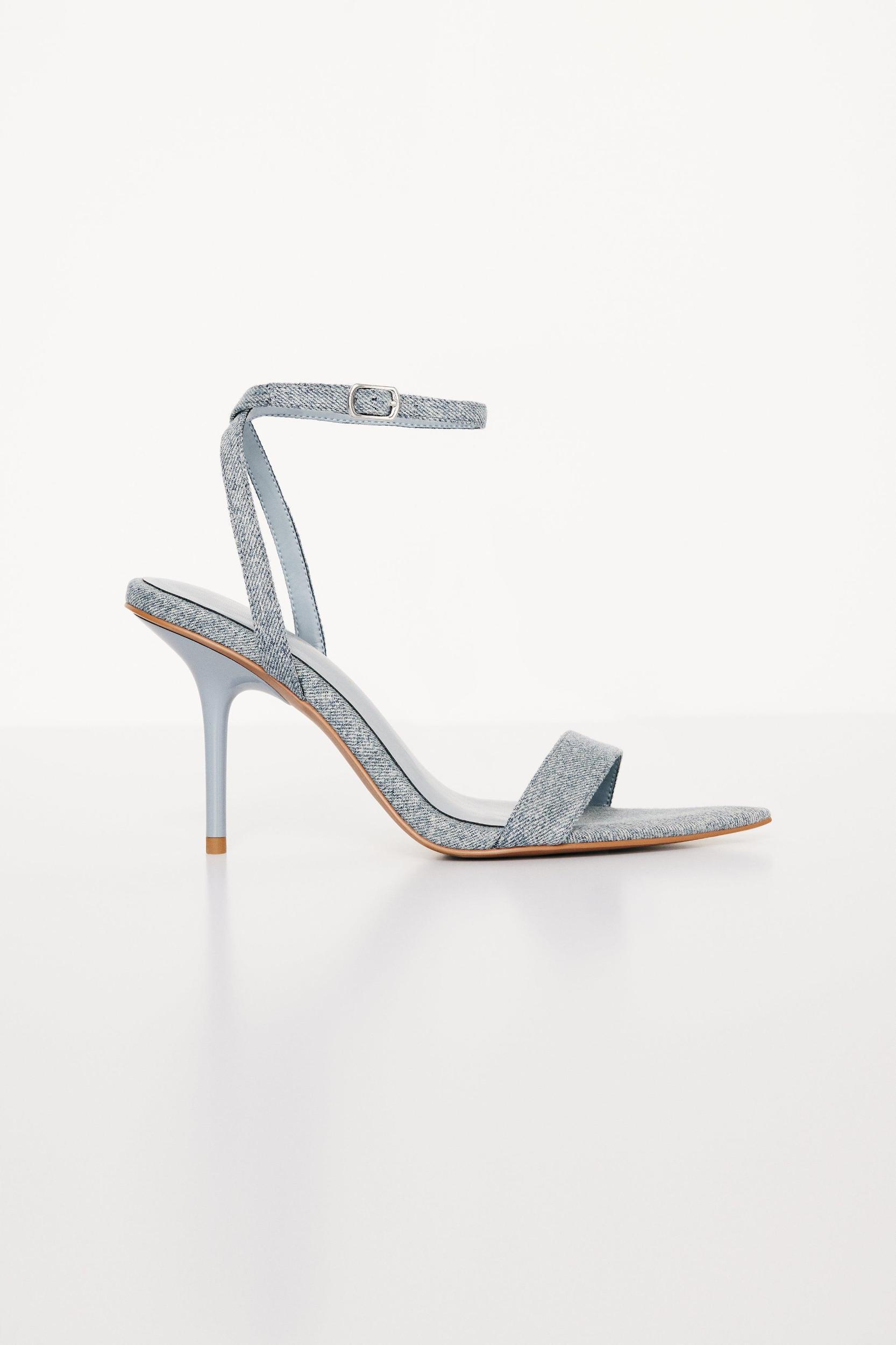 BARELY THERE STRAP HEEL | INDIGO002 Product Image