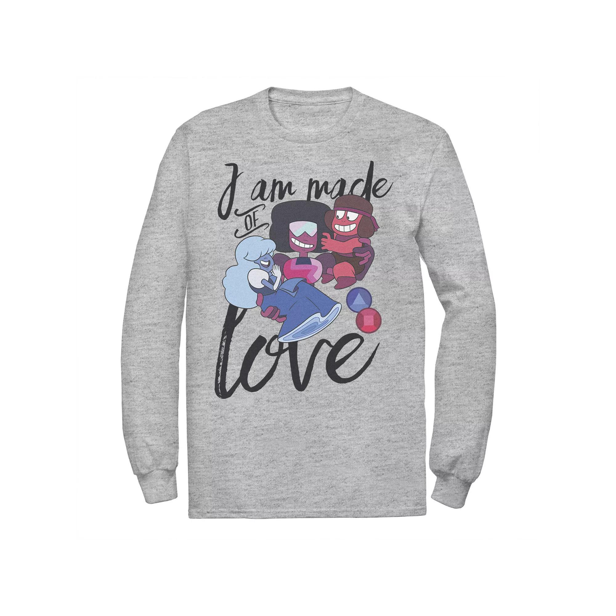 Men's Cartoon Network Steven Universe I Am Made Of Love Tee, Size: XL, Athletic Grey Product Image