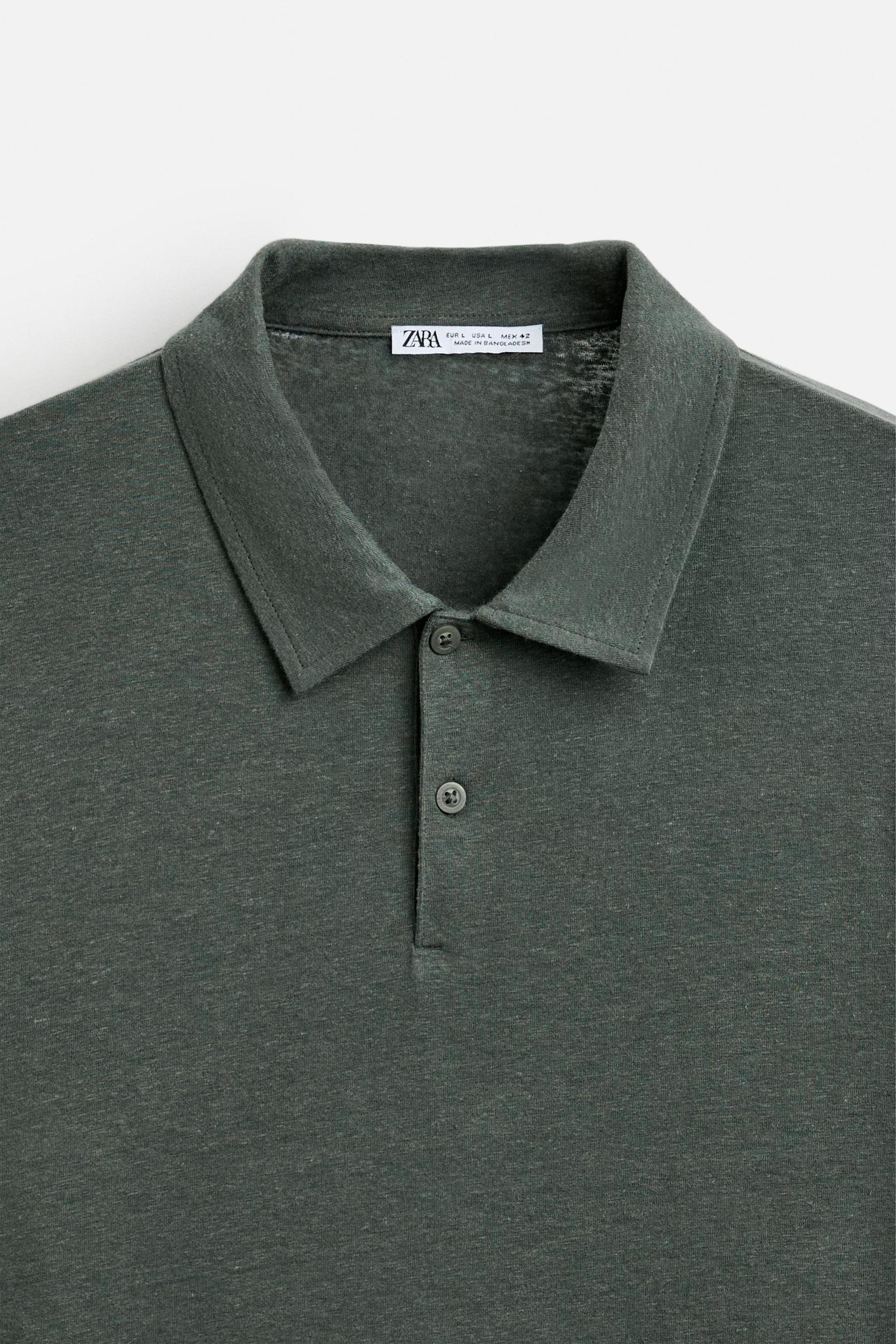 LINEN BLEND POLO SHIRT Product Image