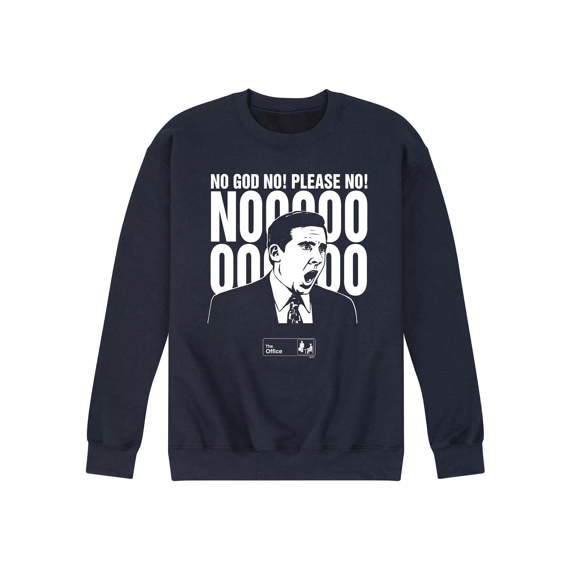 Mens The Office No God Please No Sweatshirt Blue Product Image