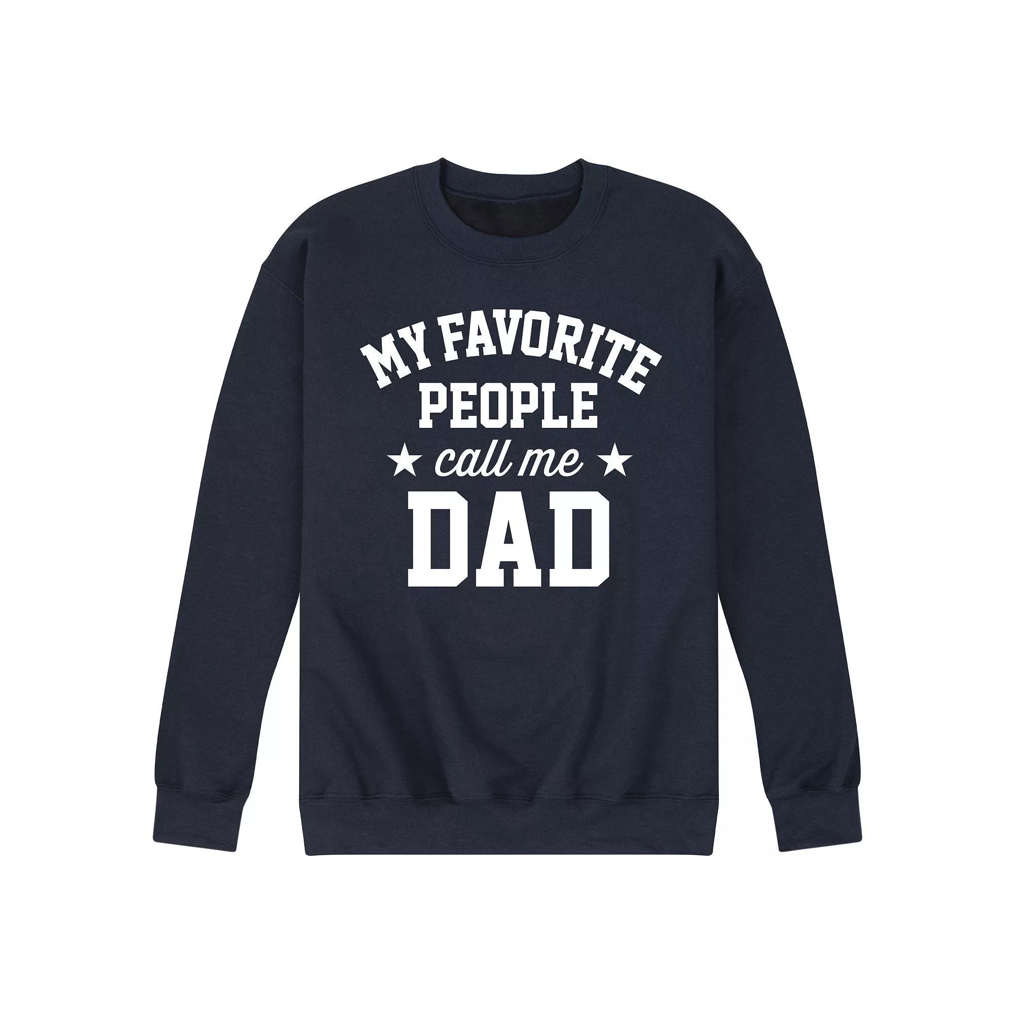 Mens My Favorite People Call Me Dad Fleece Sweatshirt Blue Product Image