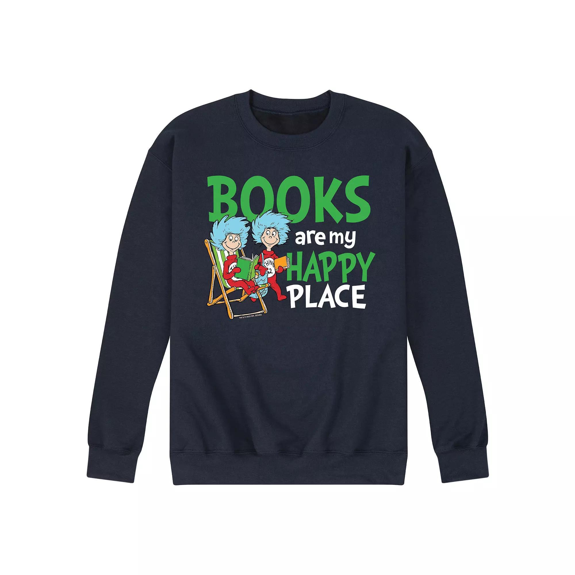 Mens Believe With Santa Hat Fleece Sweatshirt Blue Product Image