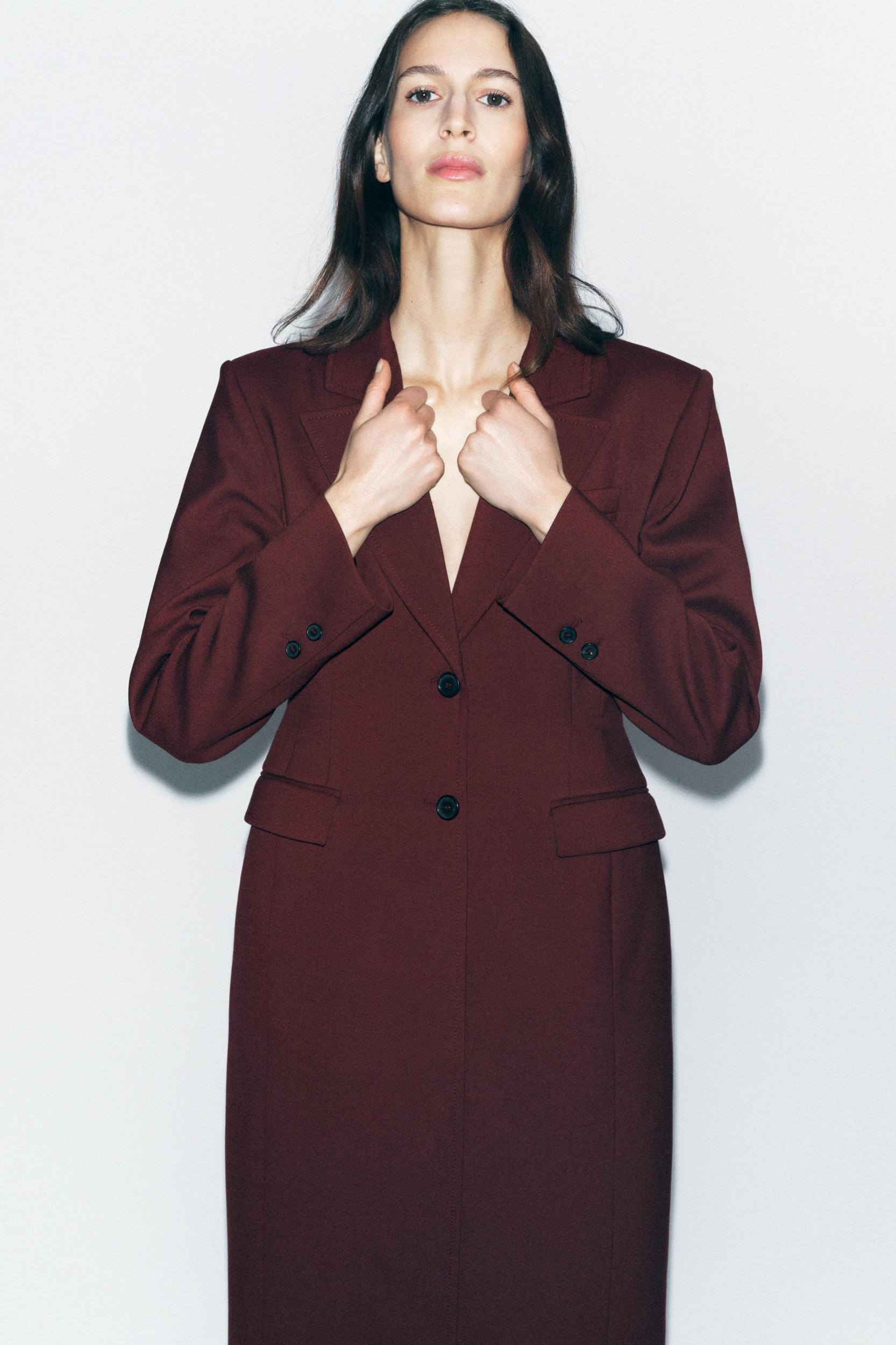 LONG FITTED COAT ZW COLLECTION Product Image