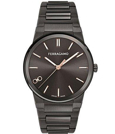 Mens Infinity Sapphire IP Gunmetal-Plated Stainless Steel Bracelet Watch/41MM Product Image