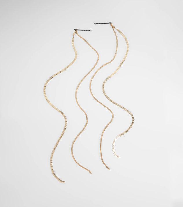 Chic Trend Chain Hair Pin Set Product Image