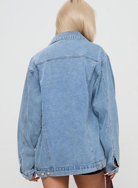 All You Need Denim Jacket Light Wash Product Image