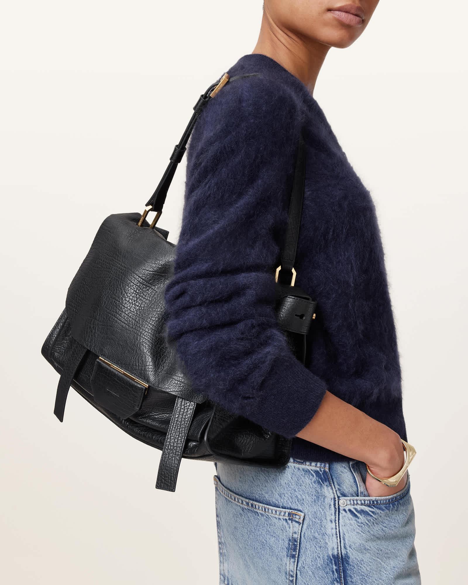 Ursa Grain Leather Satchel Bag Product Image