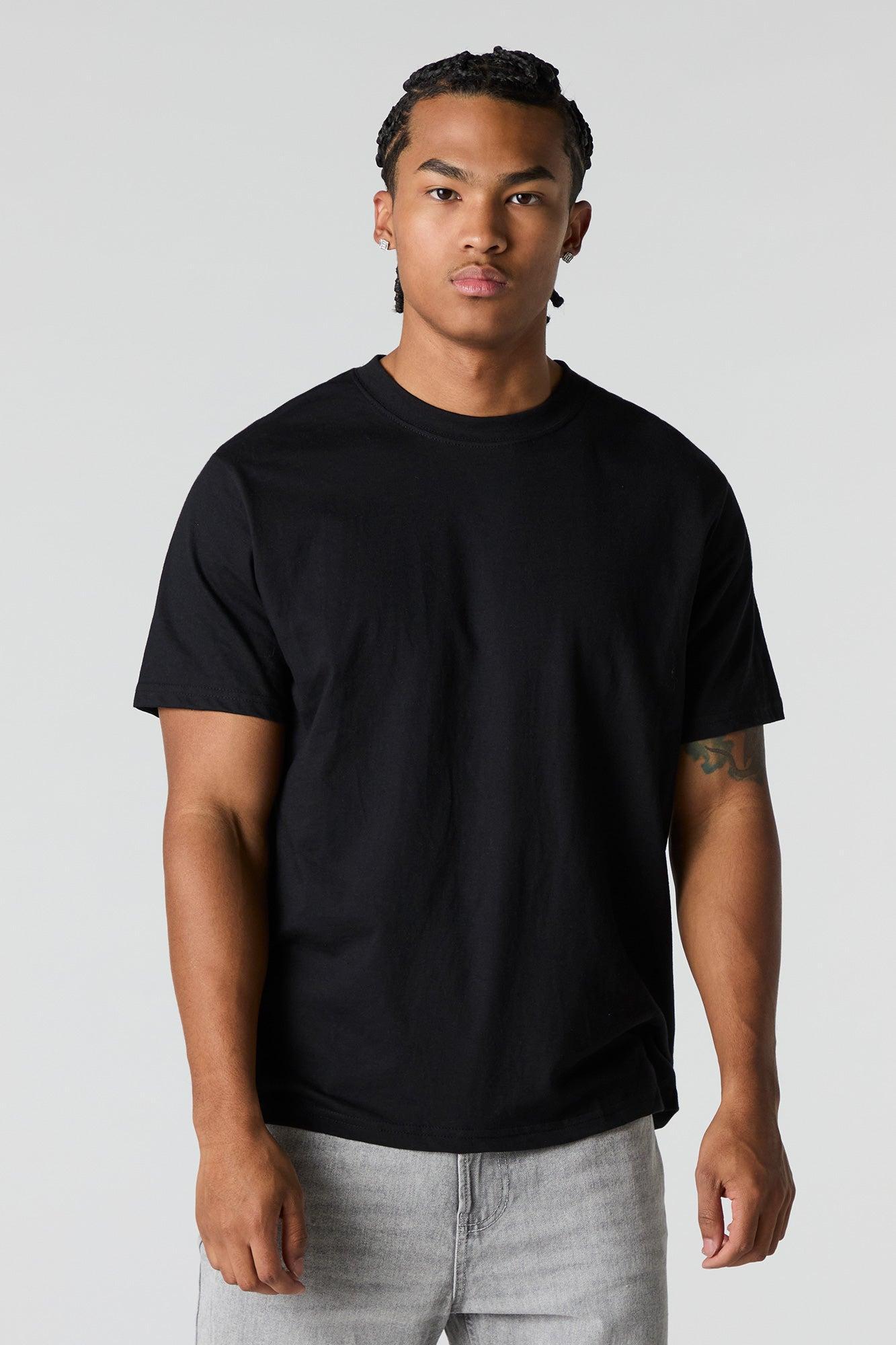 Solid Crewneck T-Shirt Male Product Image