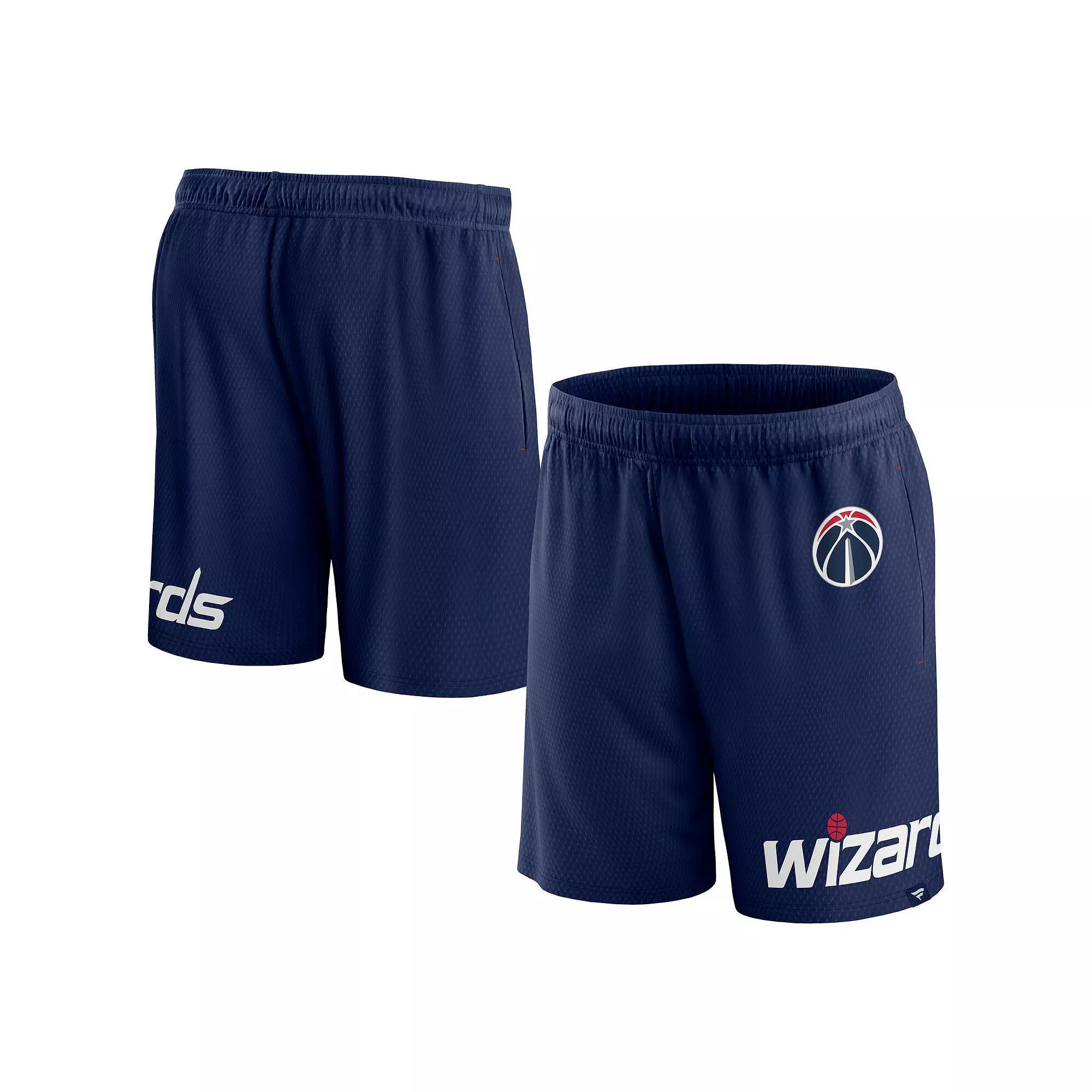 Men's Fanatics Branded Navy Washington Wizards Free Throw Mesh Shorts, Size: Medium, Wiz Blue Product Image