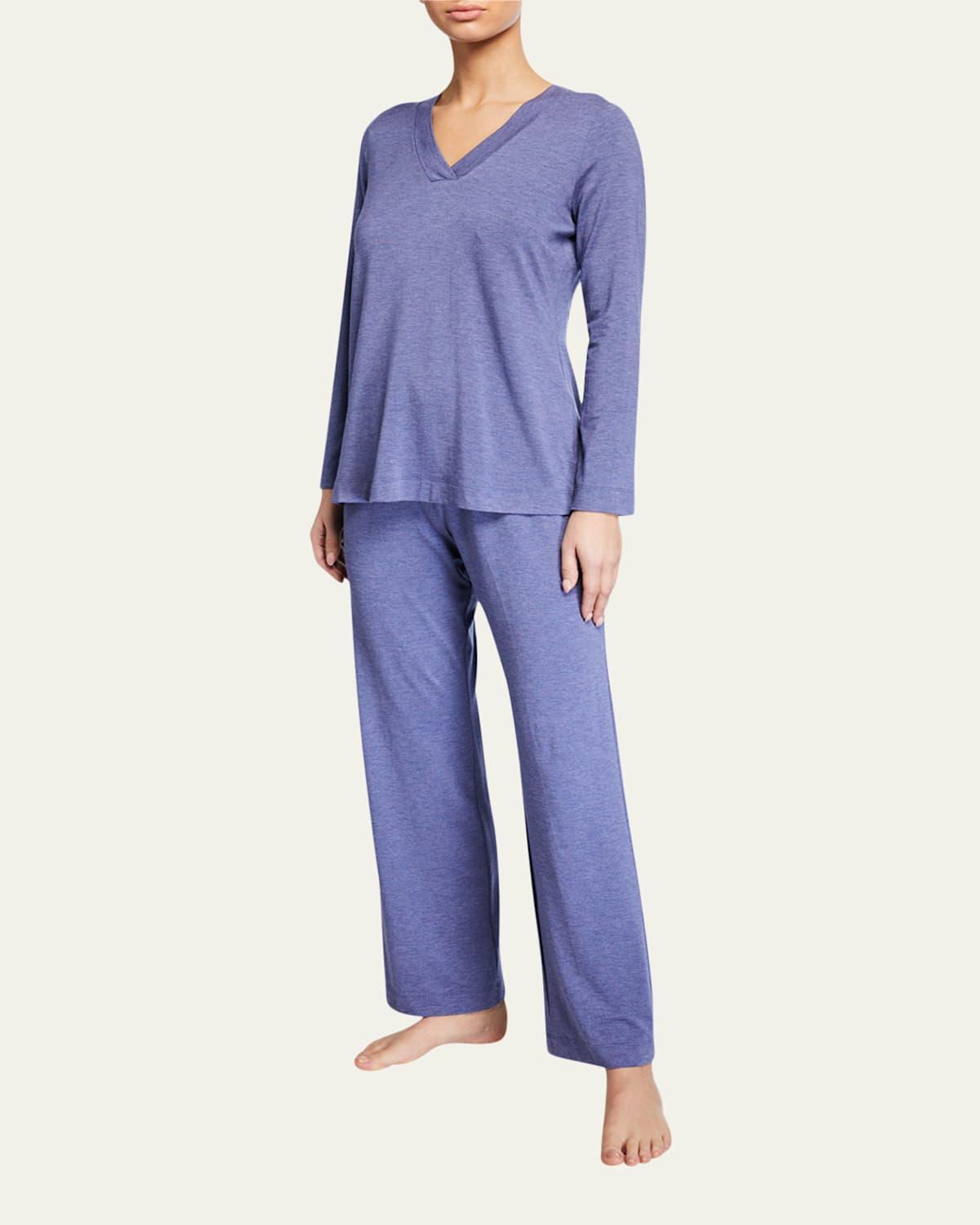 Womens Champagne 2-Piece Jersey Pajama Set Product Image