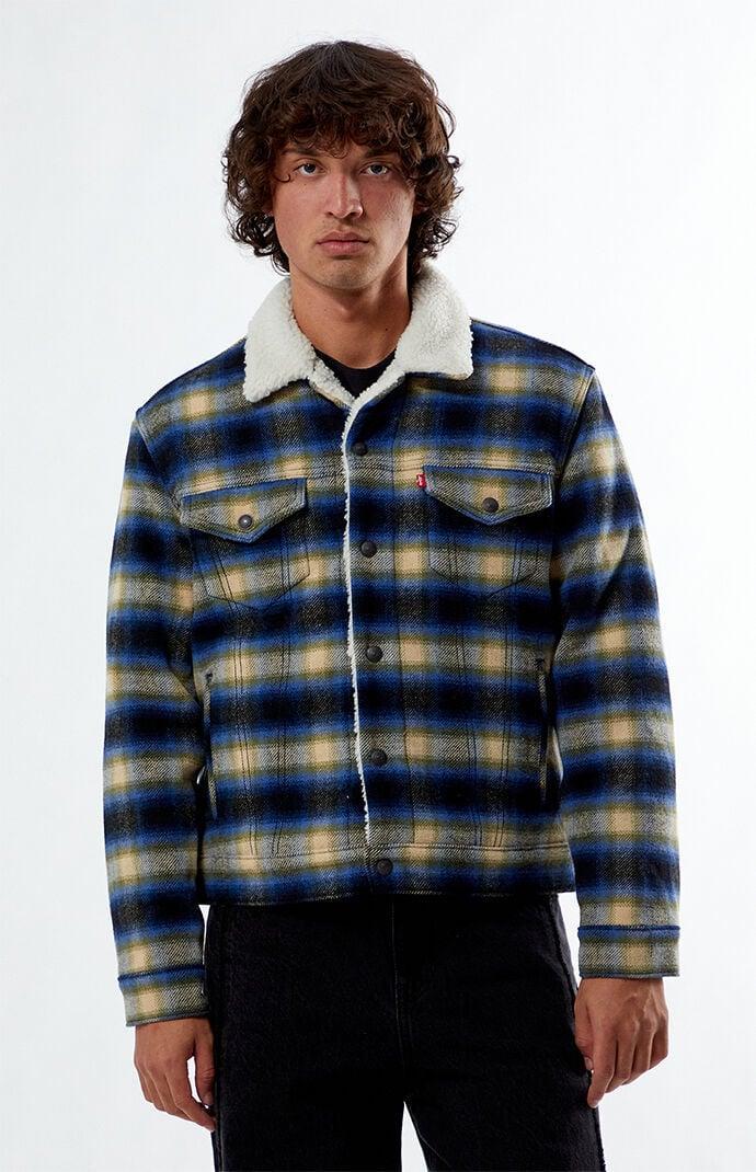 Levi's Men's Plaid Sherpa Trucker Jacket Product Image