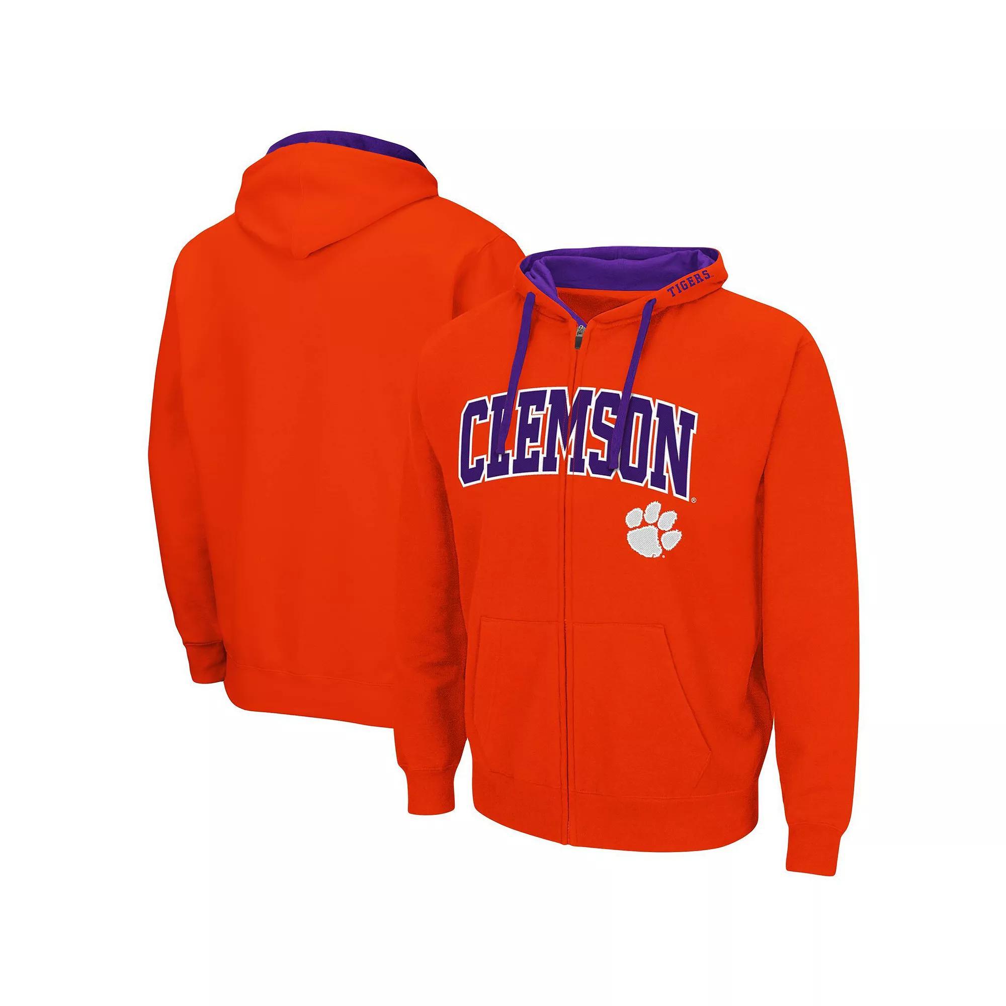 Men's Colosseum Orange Clemson Tigers Big & Tall Full-Zip Hoodie, Size: 2XLT Product Image