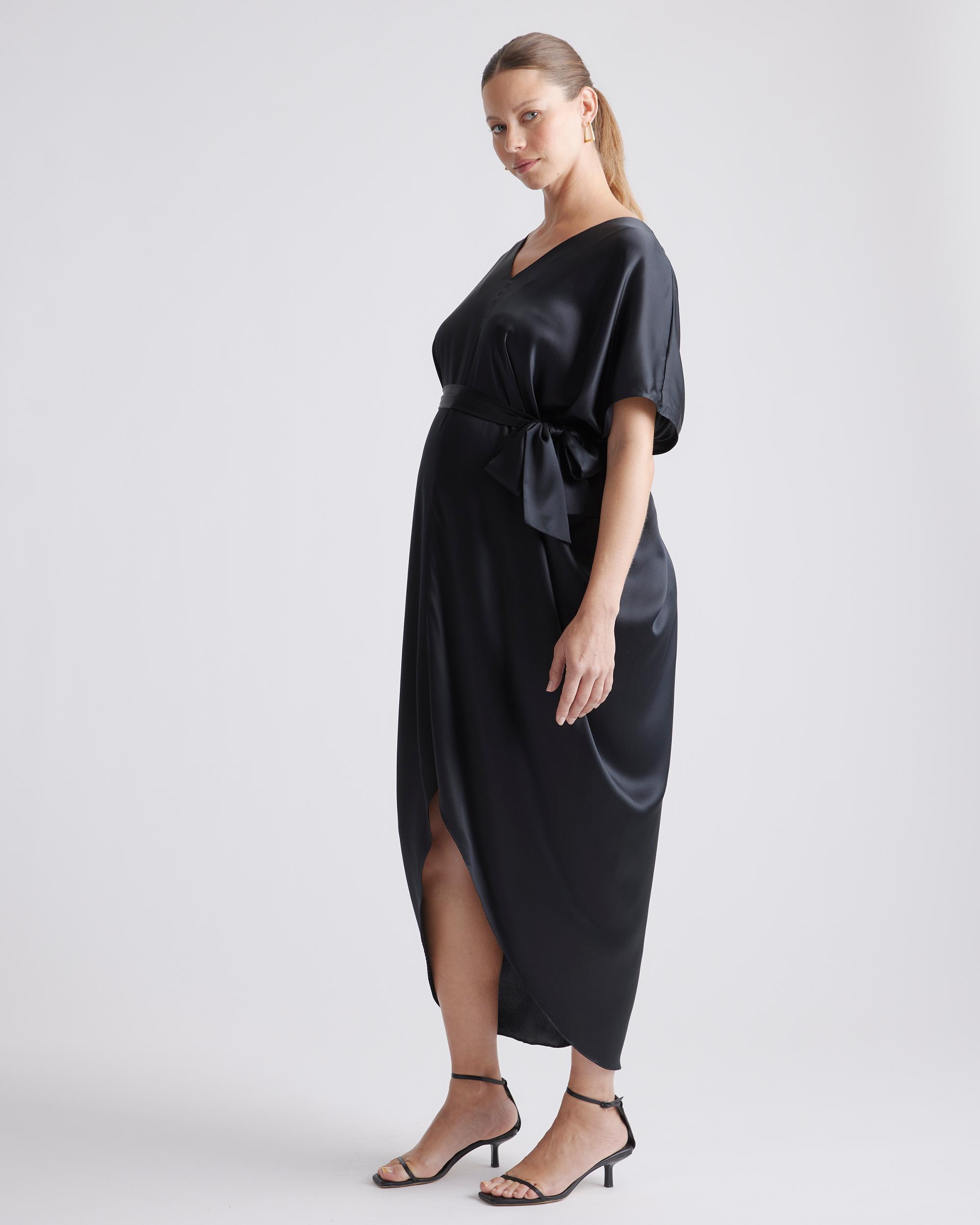 Quince | Women's Maternity Dress Silk Product Image