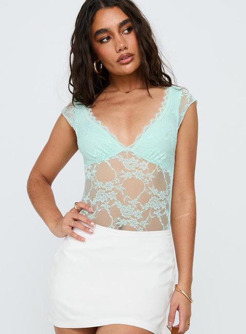 Tantalize Bodysuit Blue Product Image