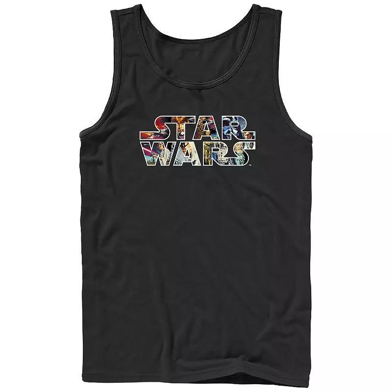 Men's Star Wars Scenes Filled Logo Graphic Tank Top, Size: XL, Black Product Image
