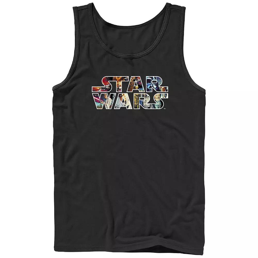 Men's Star Wars Scenes Filled Logo Graphic Tank Top, Size: XL, Black Product Image