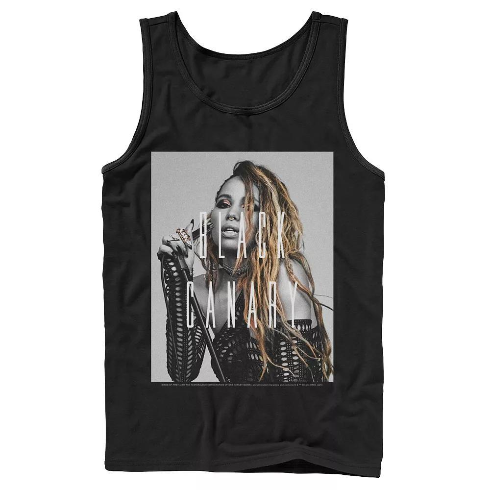 Mens DC Comics Birds Of Prey Canary Text Overlay Poster Tank Top Product Image