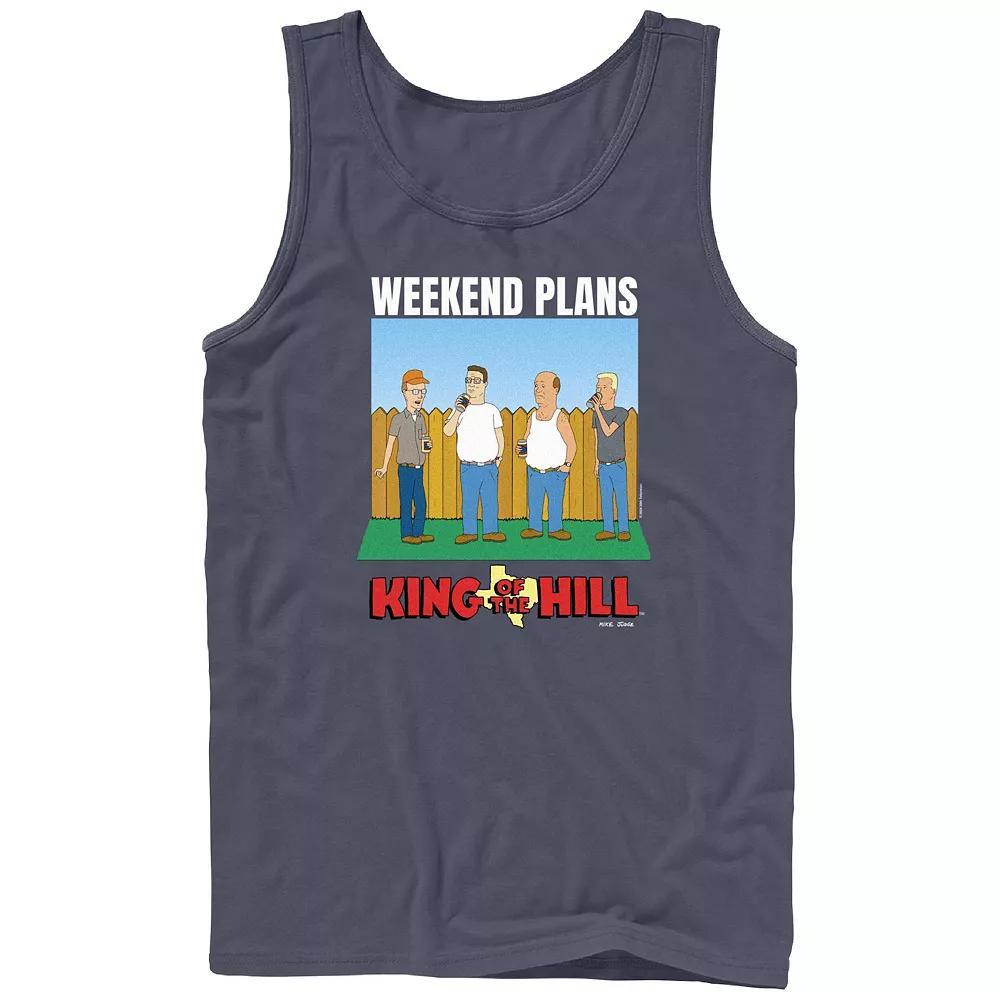Mens King Of The Hill Weekend Plans Graphic Tank Blue Product Image