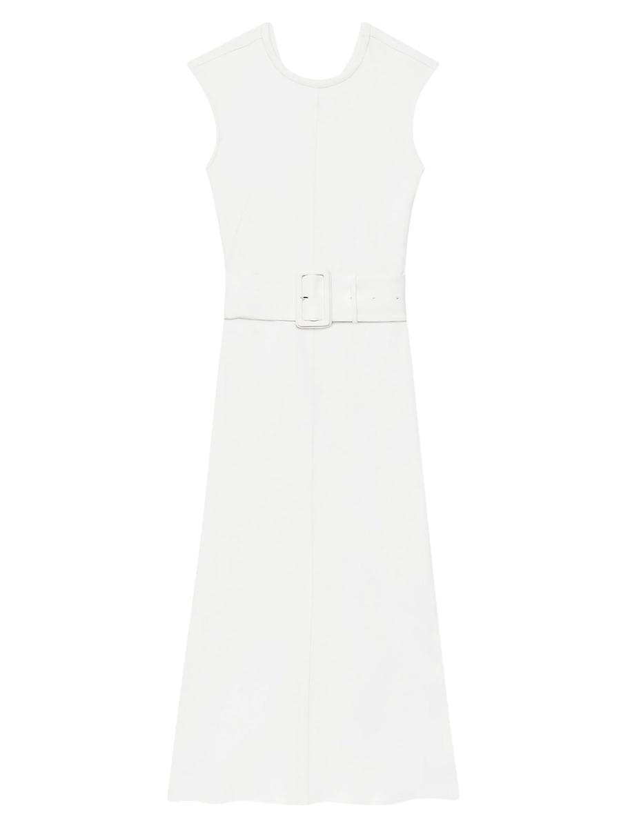 Belted Bias Midi Dress Product Image