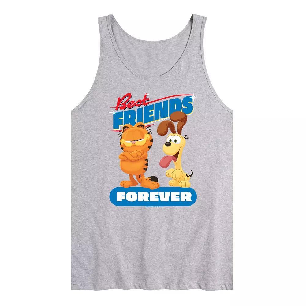 Mens Garfield The Movie Best Friends Forever Tank Top Athletic Grey Product Image