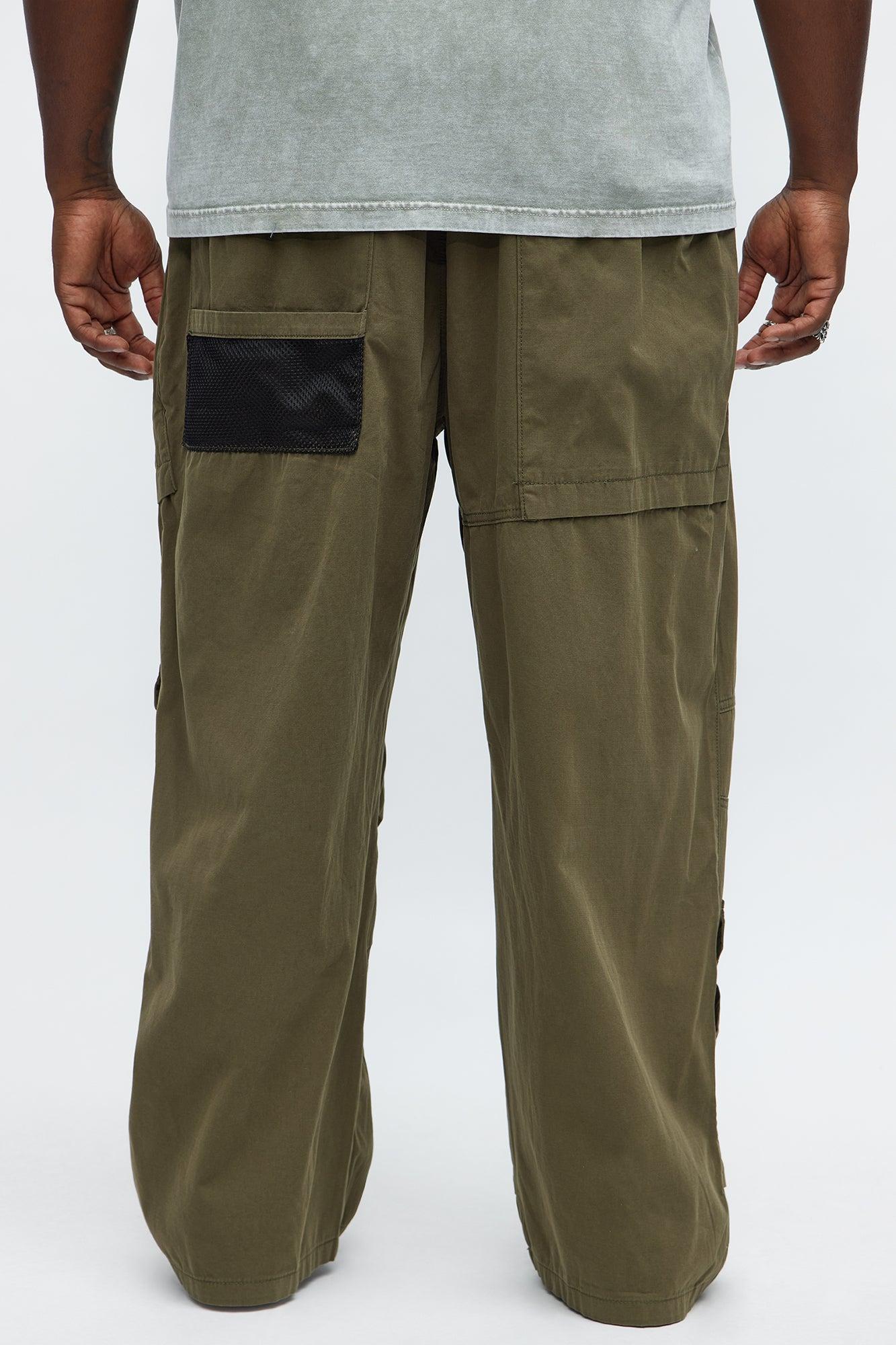 Baggy Lester Cargo Pants - Olive Product Image