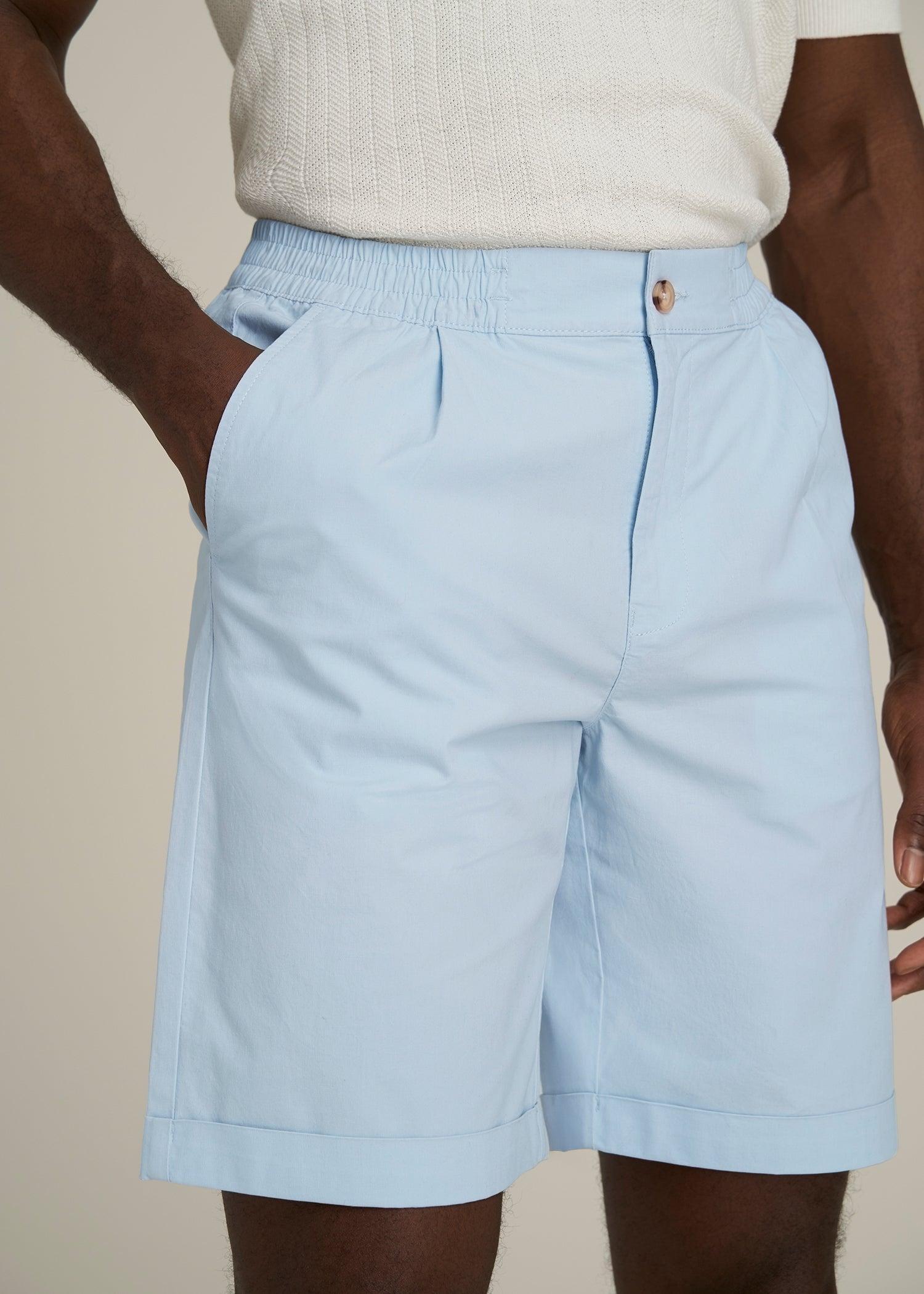 Bermuda Shorts for Tall Men in Ice Blue Product Image
