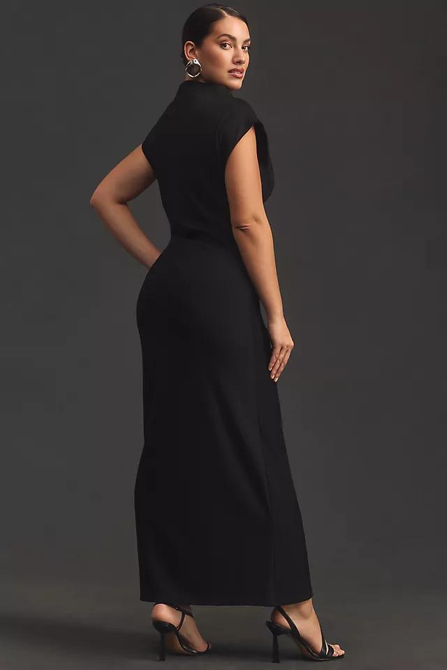 The Maya Ruched Cowl-Neck Dress Product Image