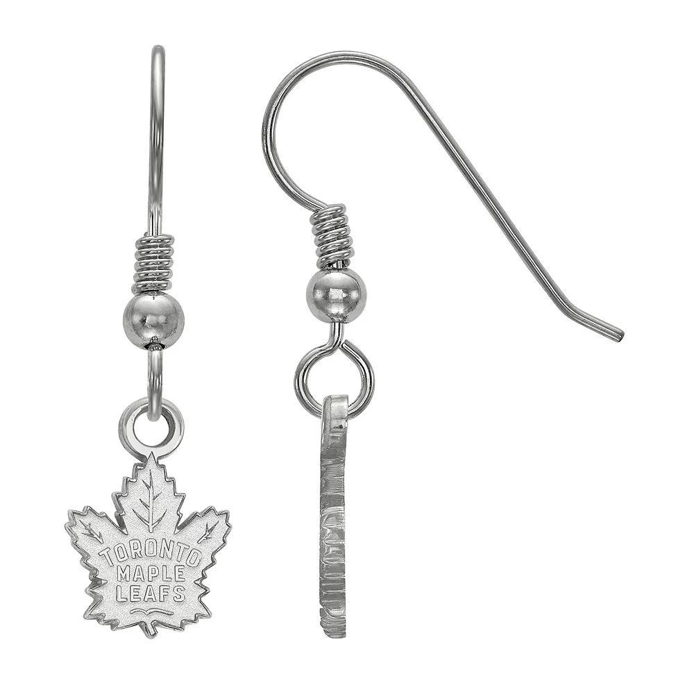 LogoArt Toronto Maple Leafs Sterling Silver Mini Logo Dangle Earrings, Women's, Gold Over Sterling Product Image