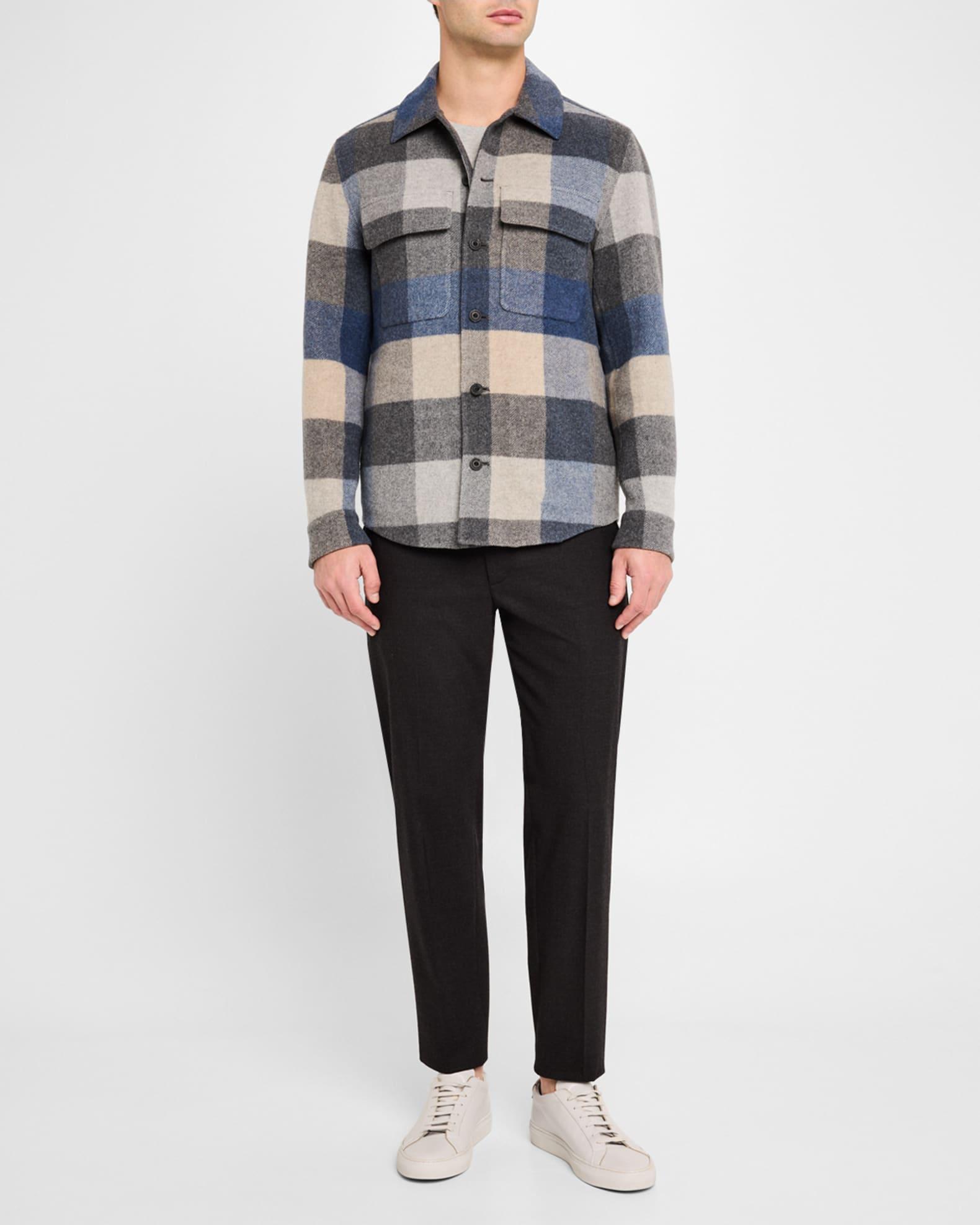 Mens Plaid Splittable Overshirt Product Image