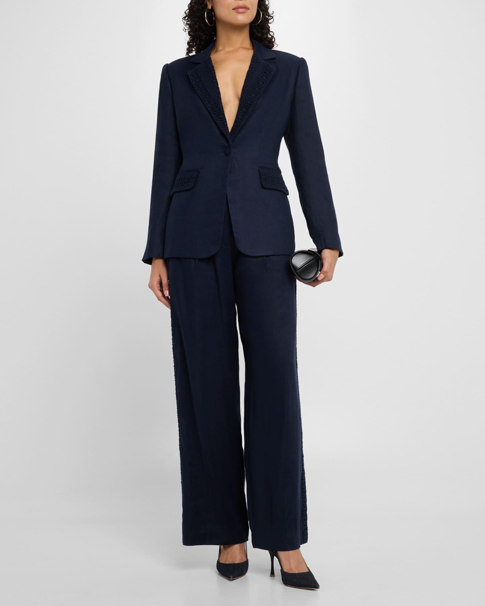 The Aster Single-Button Linen Jacket Product Image