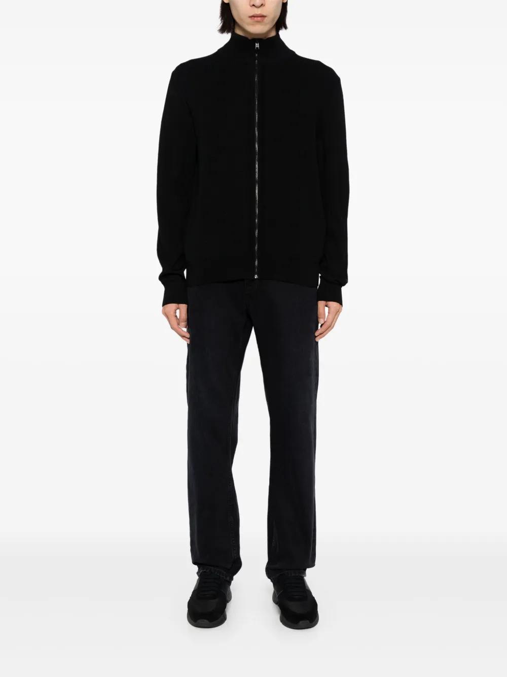 HUGO BOSS Daveto Zipped Cardigan In Blue Product Image