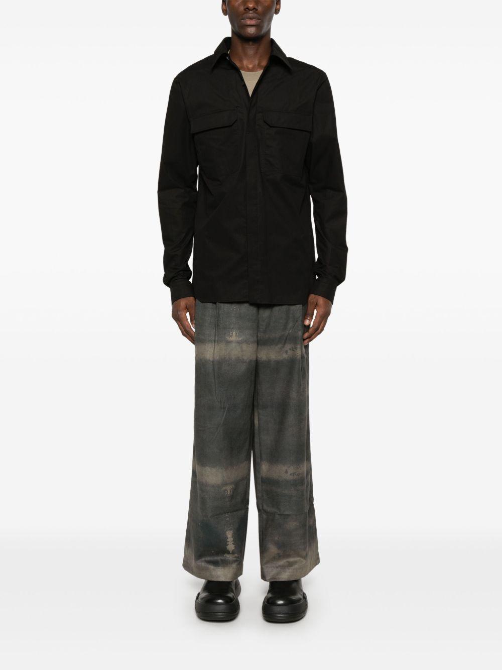 RICK OWENS Wool Overshirt In Black Product Image