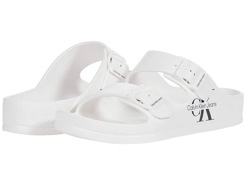 Calvin Klein Men's Men's Zion Double Strap Slide Sandal - White - 8 Product Image