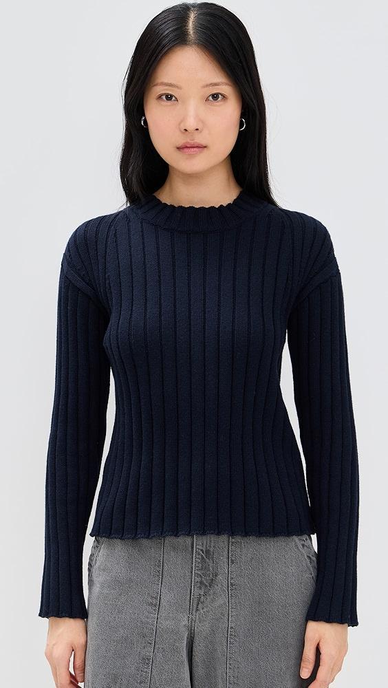 Enza Costa Chunky Cotton Fisherman Sweater | Shopbop Product Image