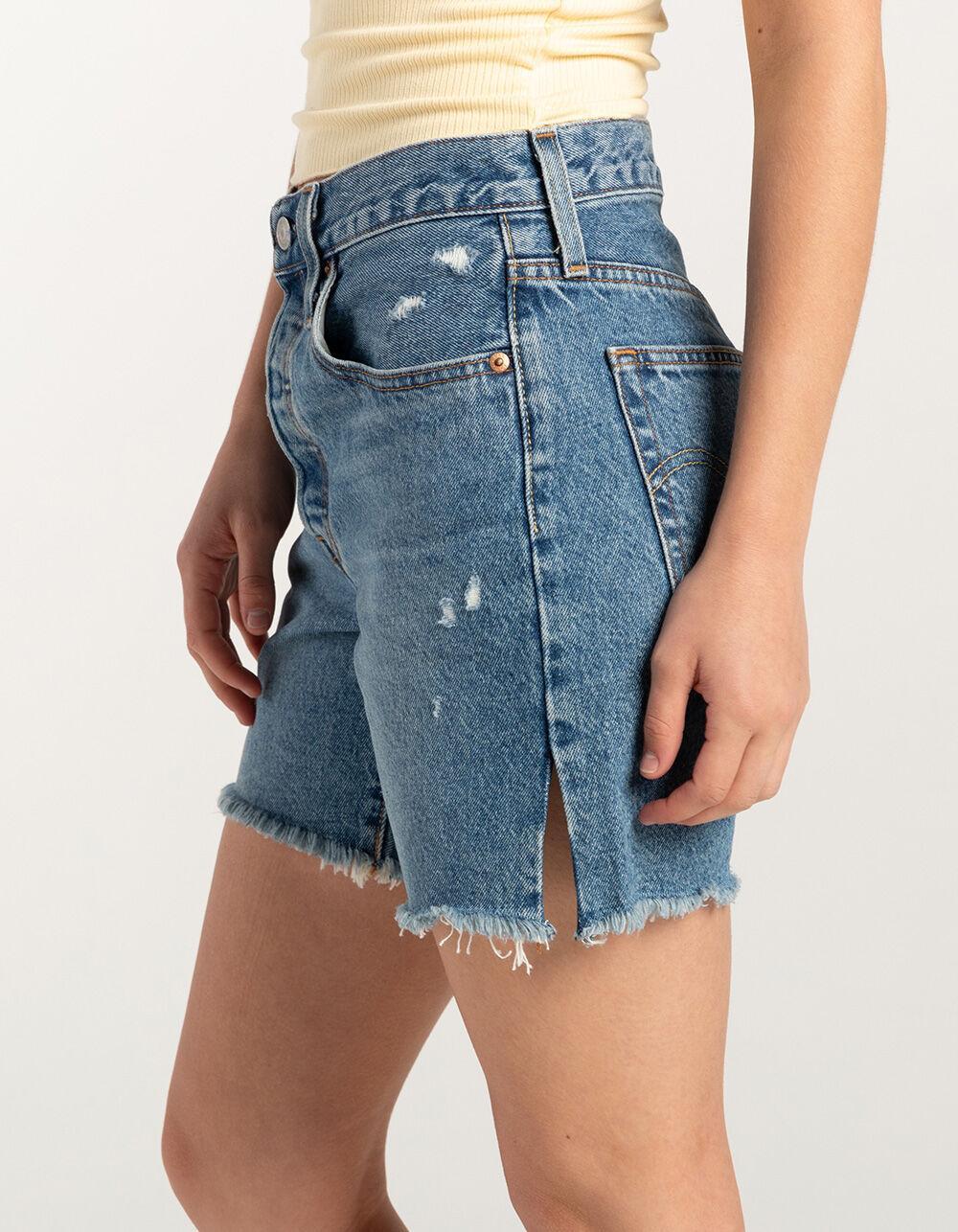 LEVI'S 501 Mid Thigh Womens Denim Shorts - Sure Time Flies Product Image