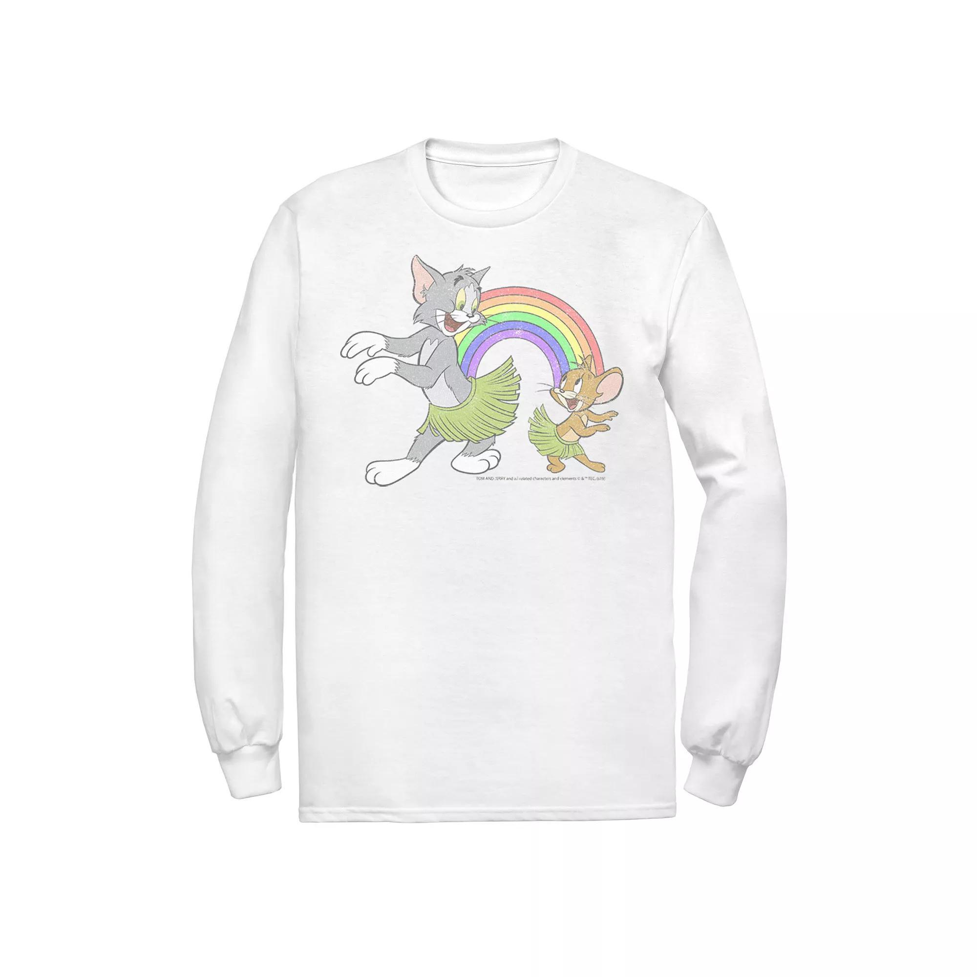 Men's Tom & Jerry Aloha Tee, Size: Medium, White Product Image