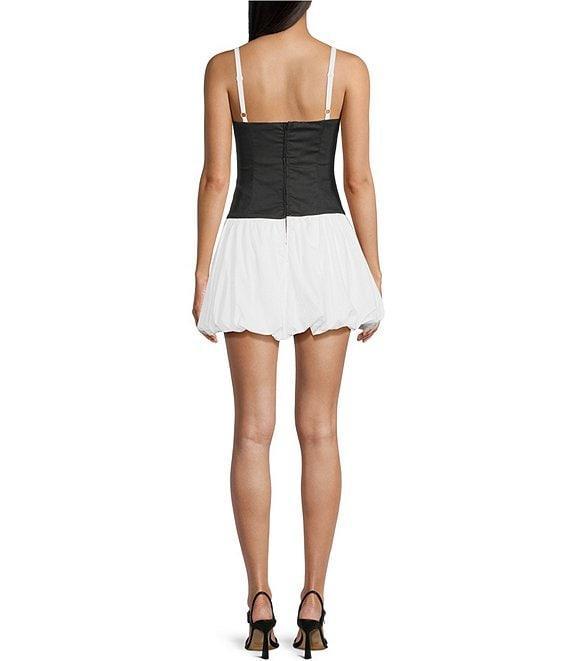 B. Darlin Sleeveless Spaghetti Strap Sweetheart Neck Bubble Dress Product Image