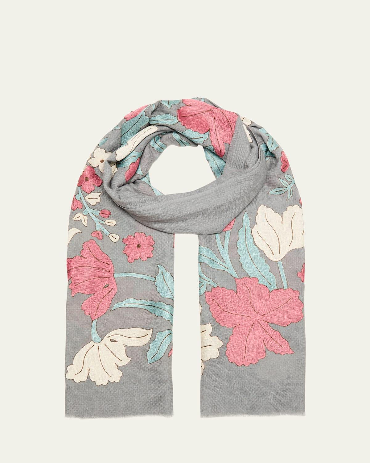 Blooms For You Merino Wool Scarf Product Image