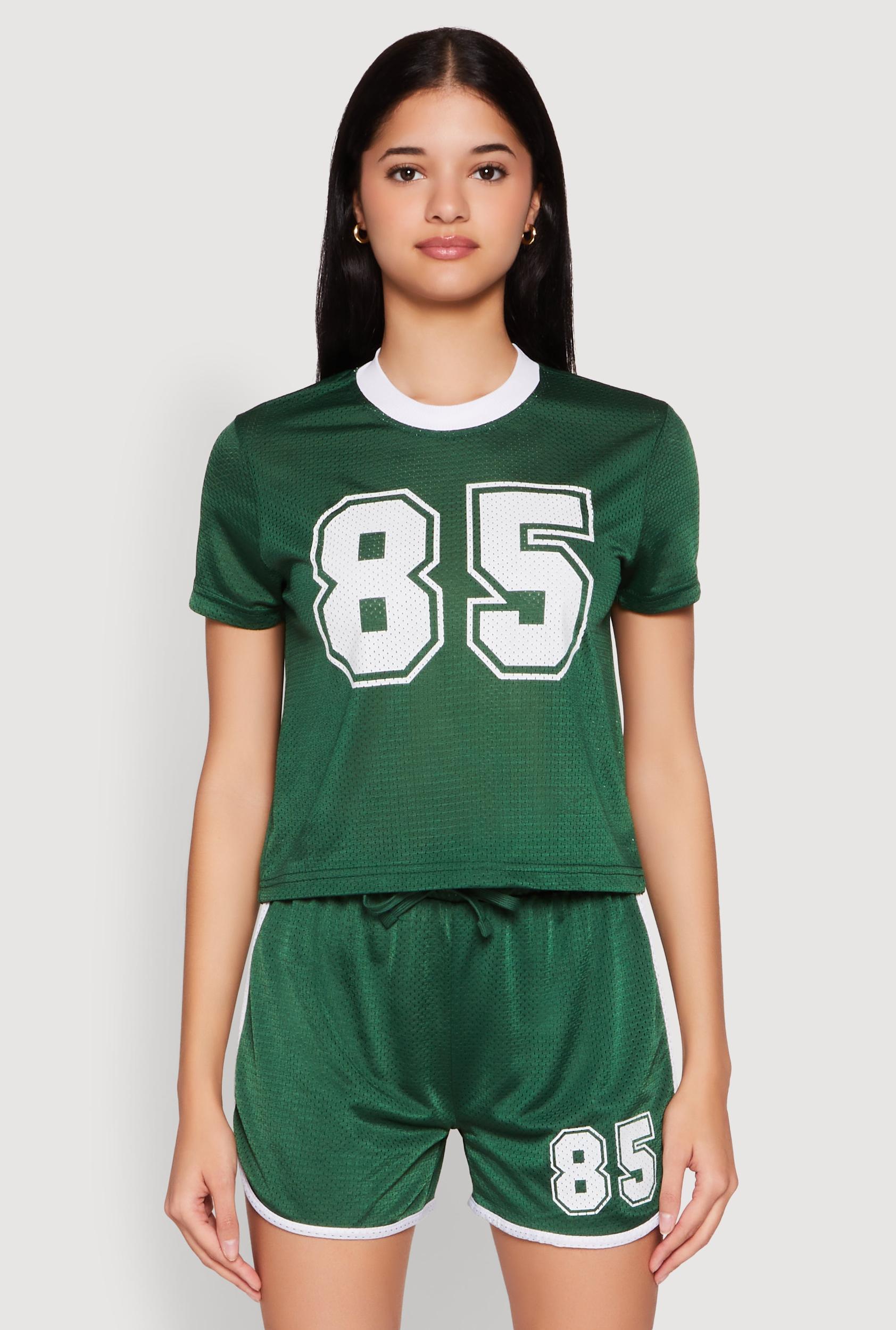 Womens Contrast Trim Graphic Print Mesh Jersey Product Image