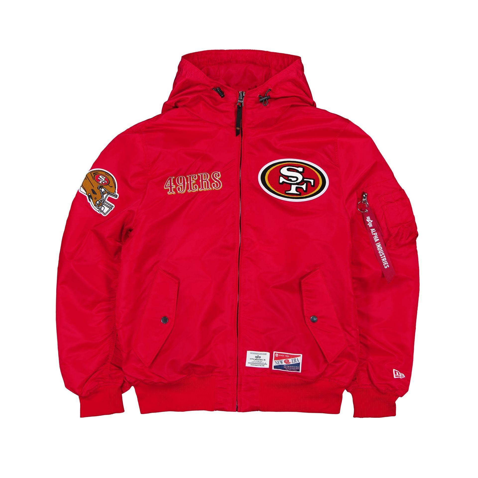 Alpha Industries x San Francisco 49ers L-2B Hooded Bomber Jacket Male Product Image