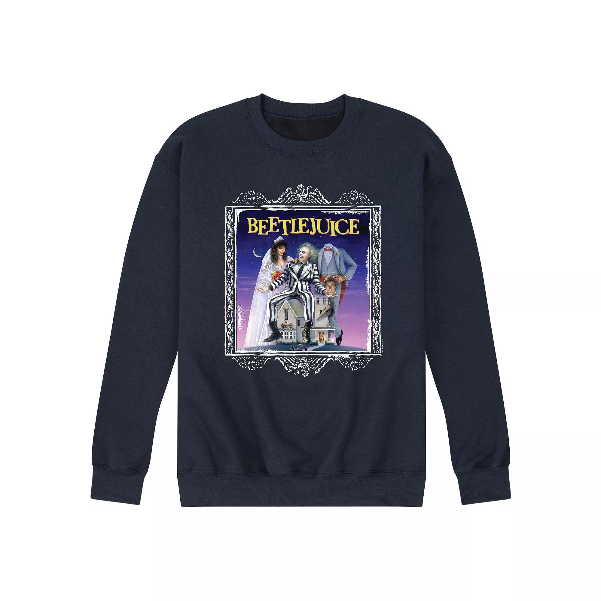 Men's Beetlejuice Fleece Sweatshirt, Size: Large, Blue Product Image