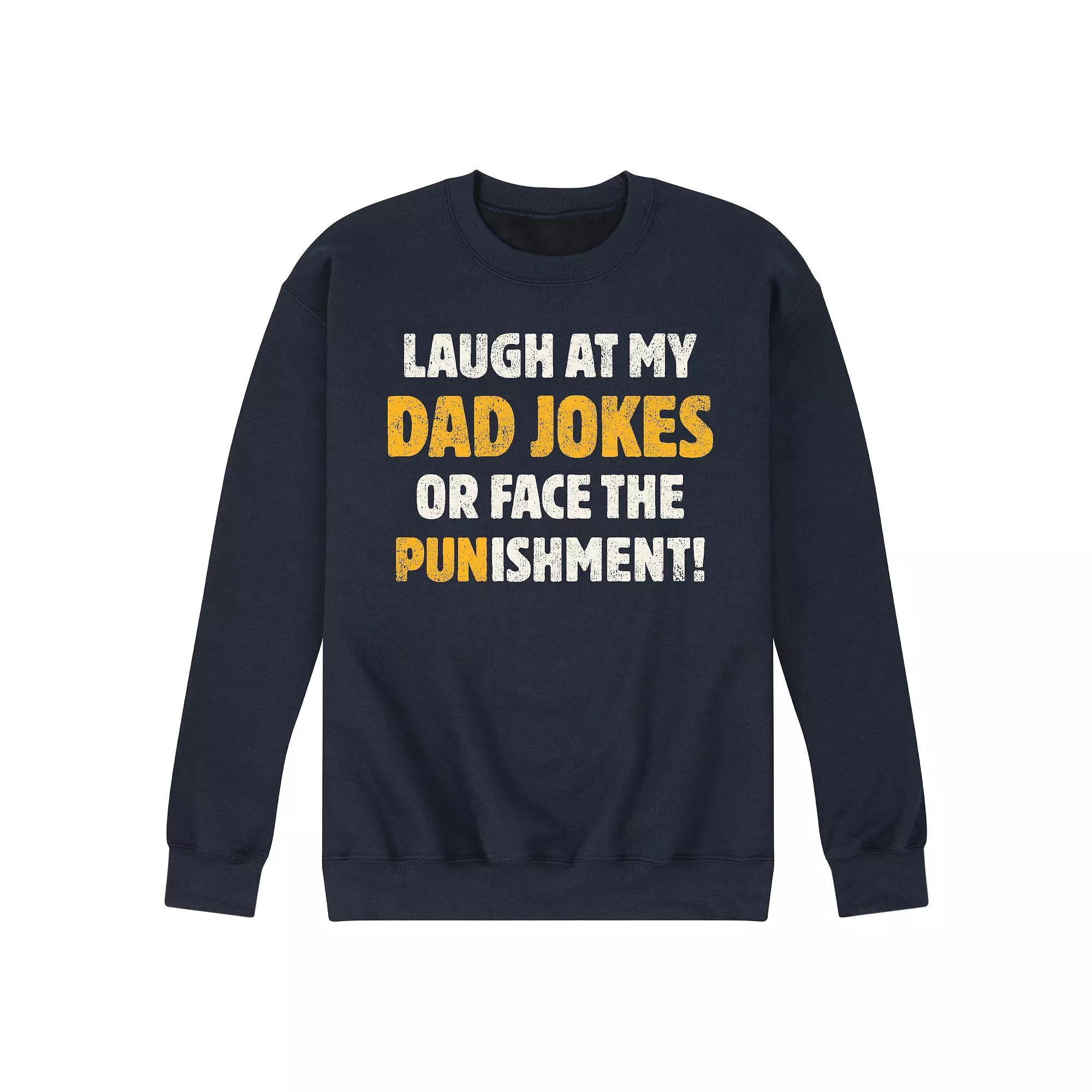 Mens Dad Jokes Punishment Fleece Sweatshirt Product Image