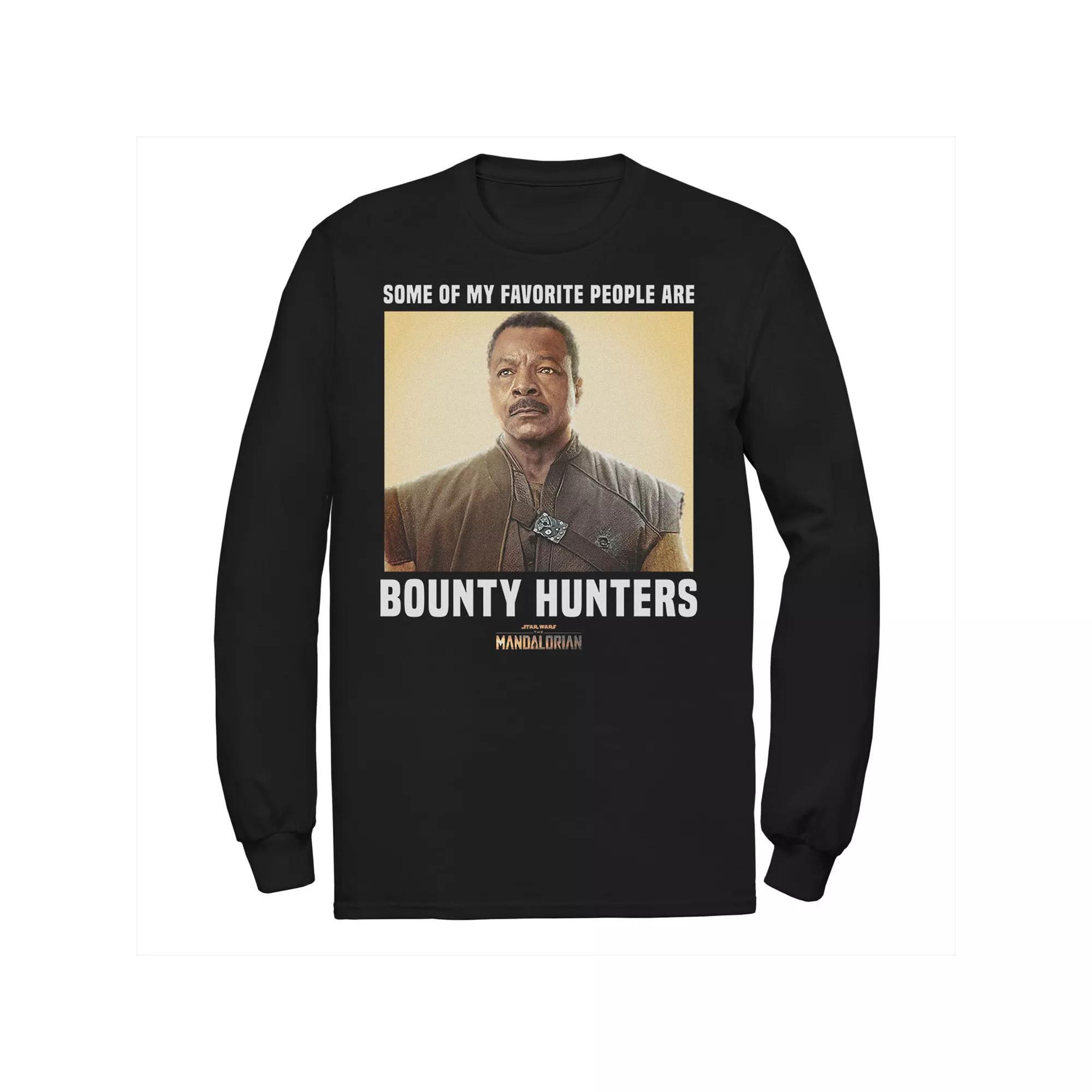 Men's Star Wars The Mandalorian Favorite People Are Bounty Hunters Tee, Size: Small, Black Product Image