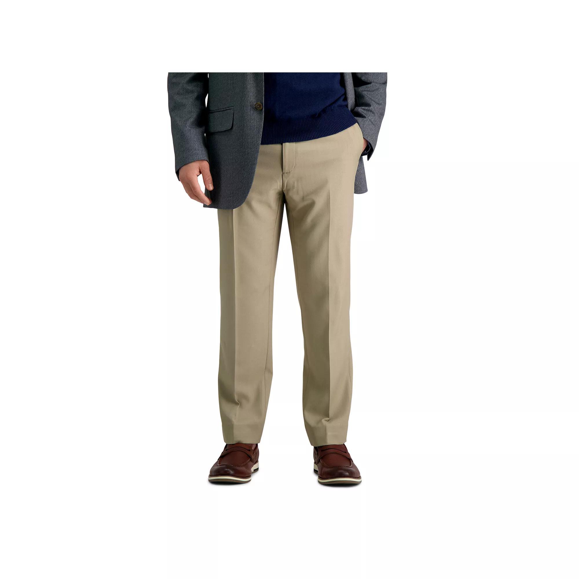 Mens Haggar Premium Comfort Flex-Waist Slim-Fit Stretch Flat-Front Dress Pants, Mens Product Image
